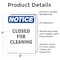 Signmission Closed For Cleaning, 5 in W x Rectangle, Vinyl Decal OS-2PACK-NS-D-57-V-10674 - alternate 2